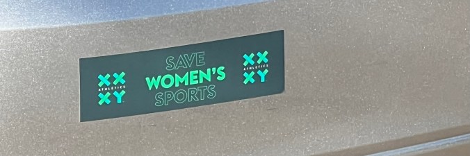 a bumper sticker that says xx xy women's sports